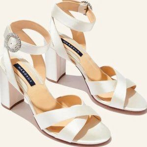 Margaux uptown sandal ivory satin